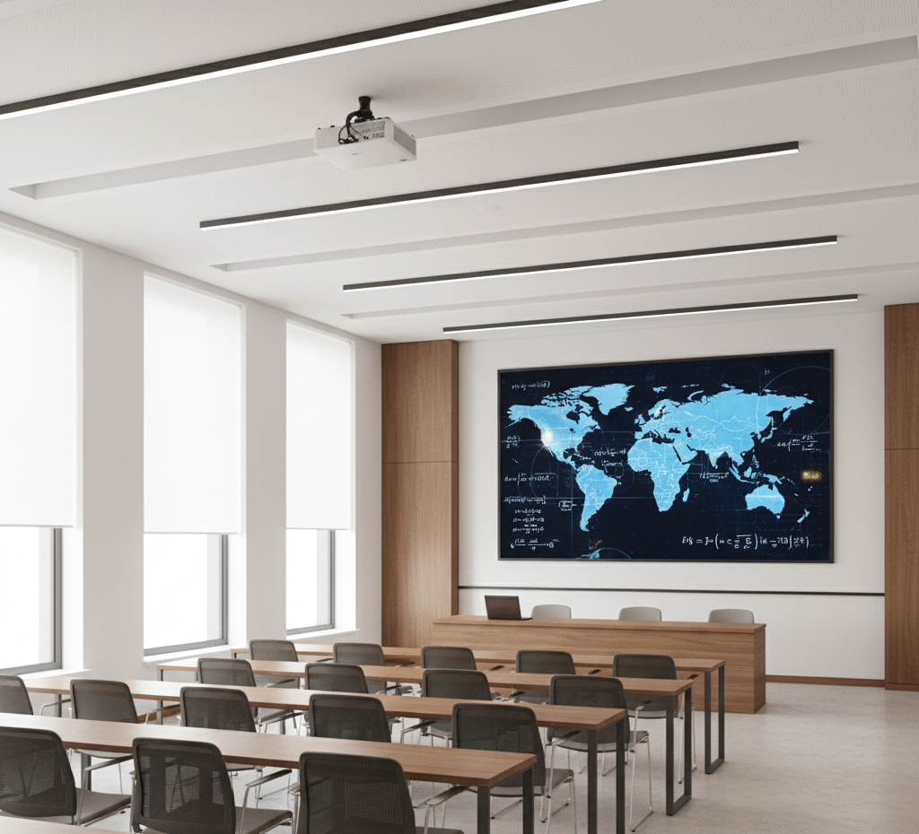 Projektor w sali edukacyjnej - rozwiązania dla szkół