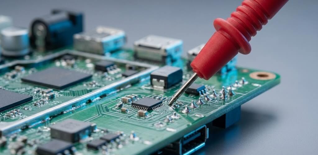 Diagnostyka elektroniczna płyty głównej projektora